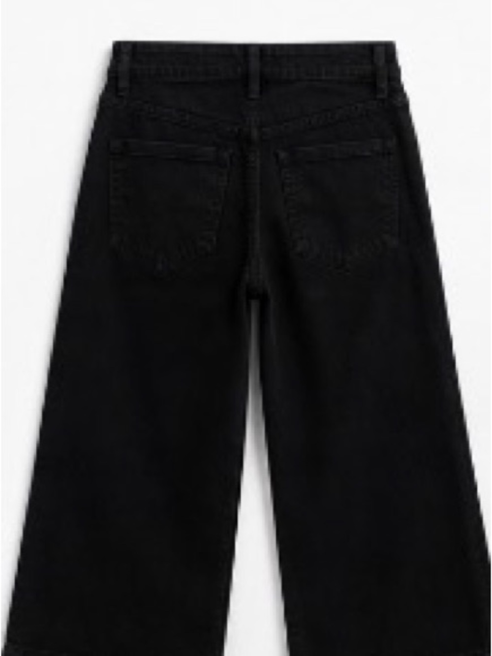 Maeve by Anthropologie Black Wide Leg Cropped Jeans 27 Petite - Picture 5 of 5